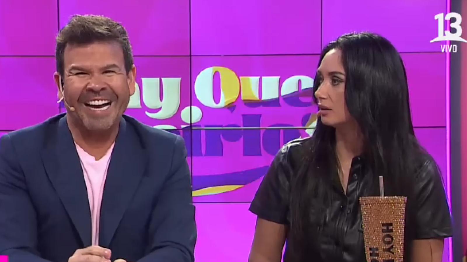 Nacho Gutiérrez junto a Pamela Díaz, conductores del "Hay que decirlo"