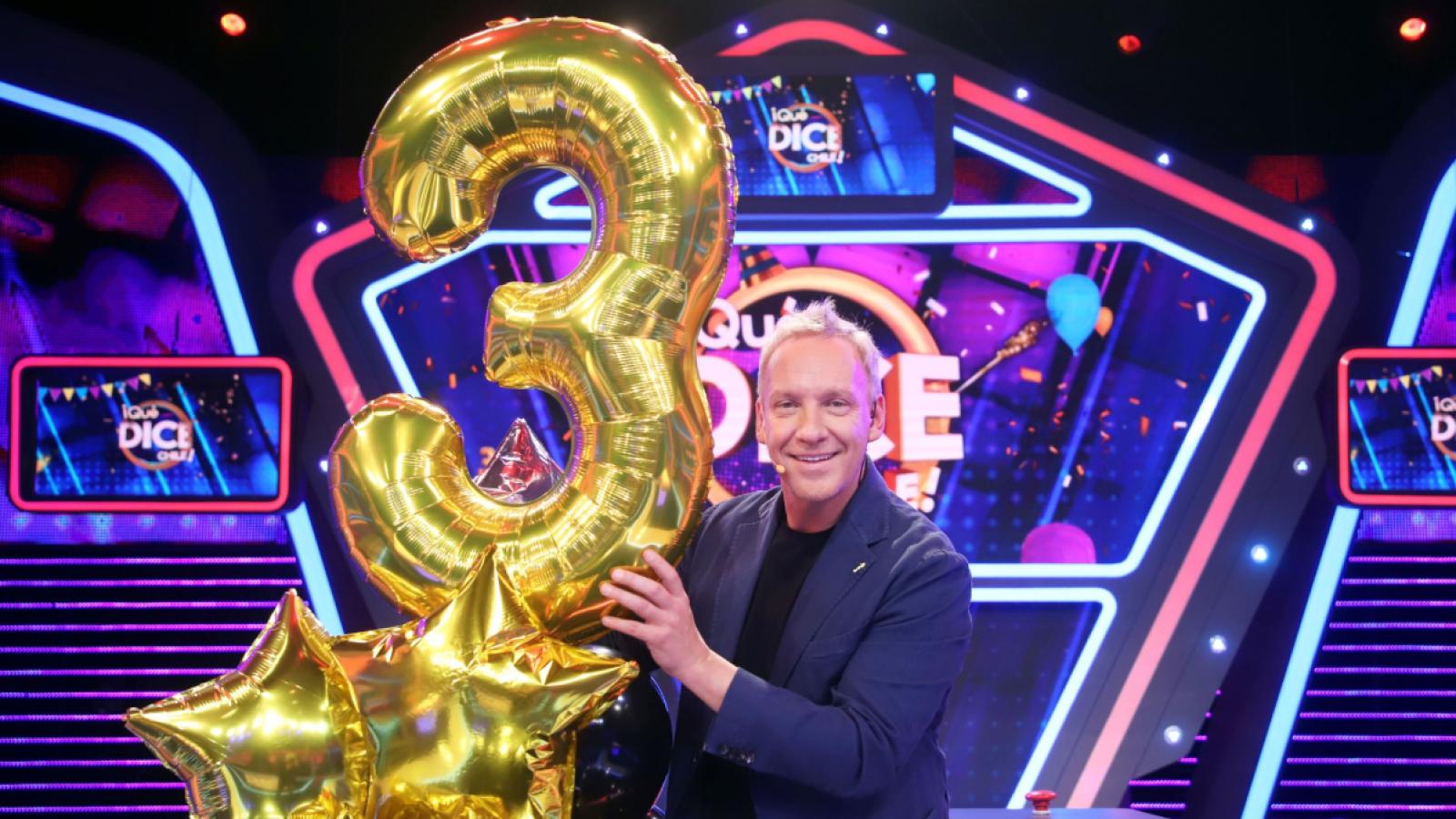 Martín Cárcamo celebra el tercer aniversario de "¡Qué Dice Chile!"