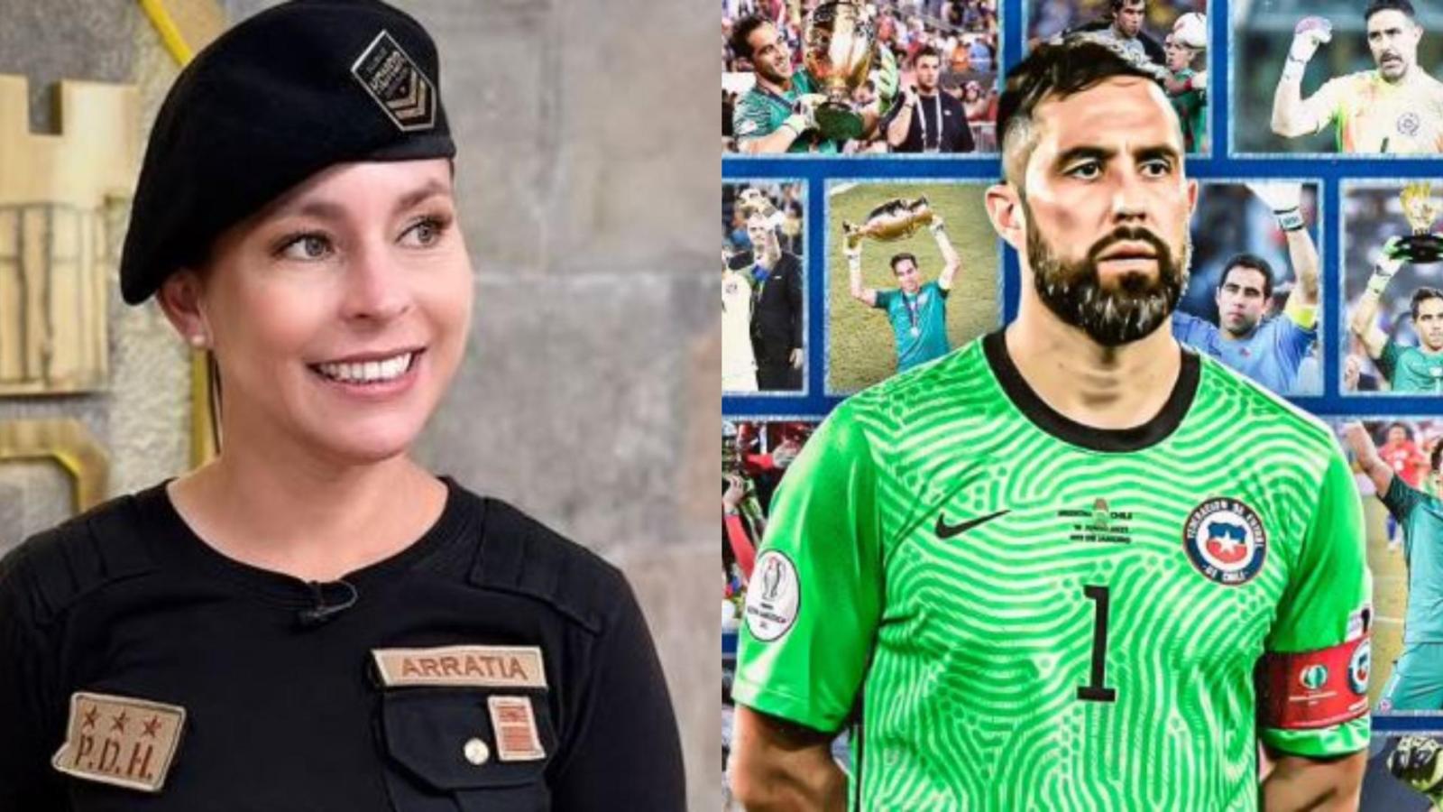 Comandante Arratia y Claudio Bravo