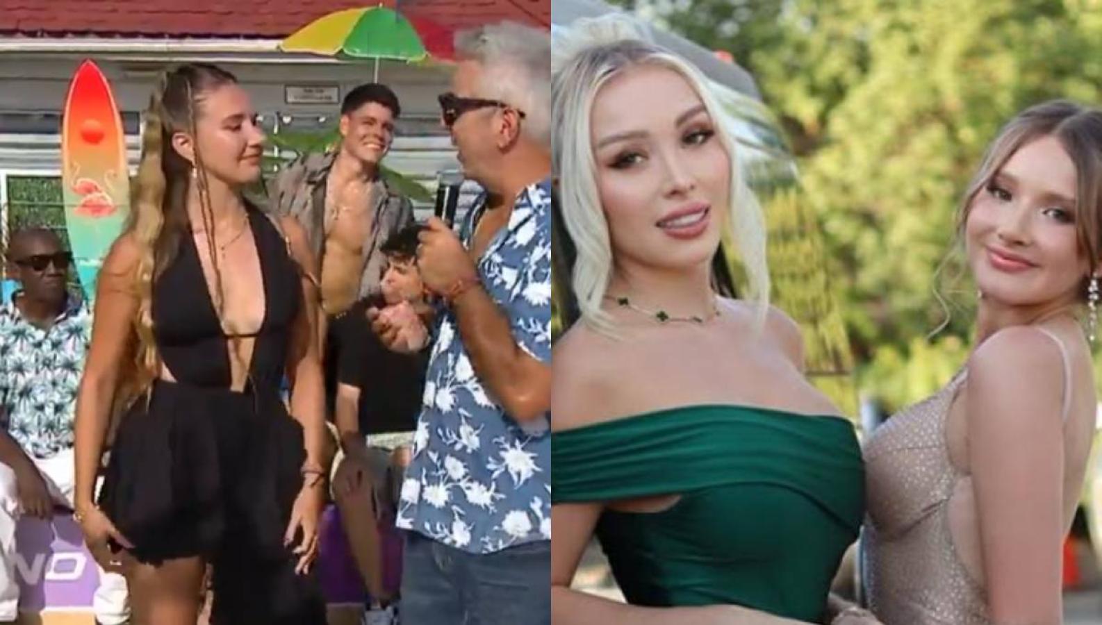 Isidora en El Fenómeno y junto a su madre en otra foto