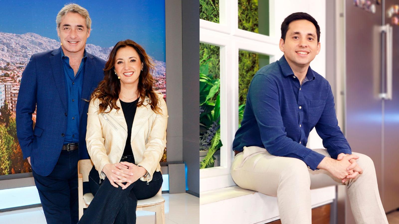 José Luis Repenning y Priscilla Vargas aplauden la llegada de José María del Pino a Tu Día