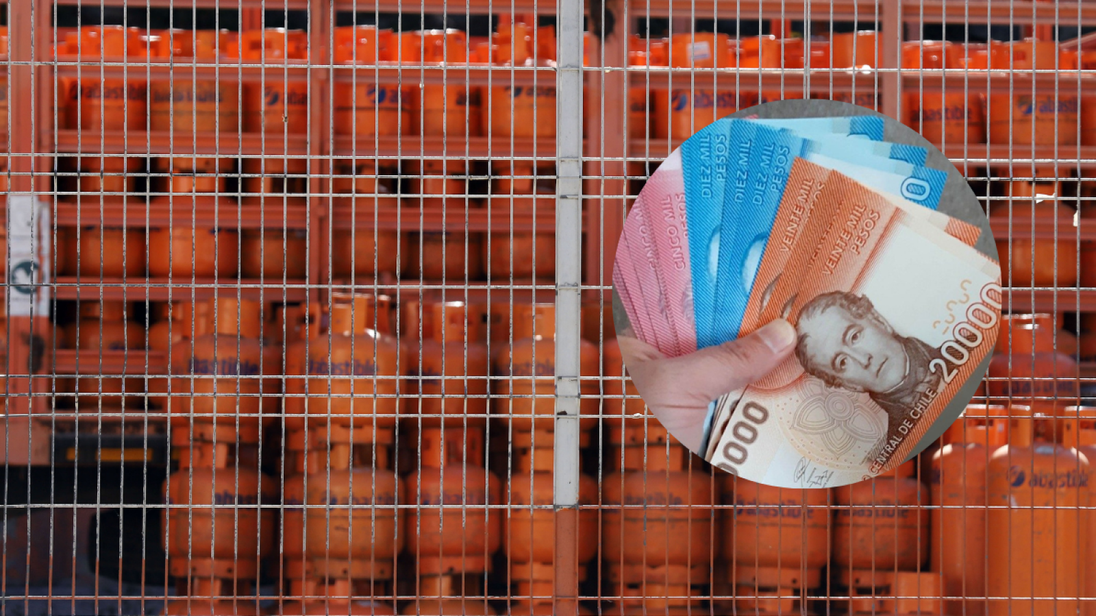 Beneficio de balón de gas de 15 kilos y 100 pesos