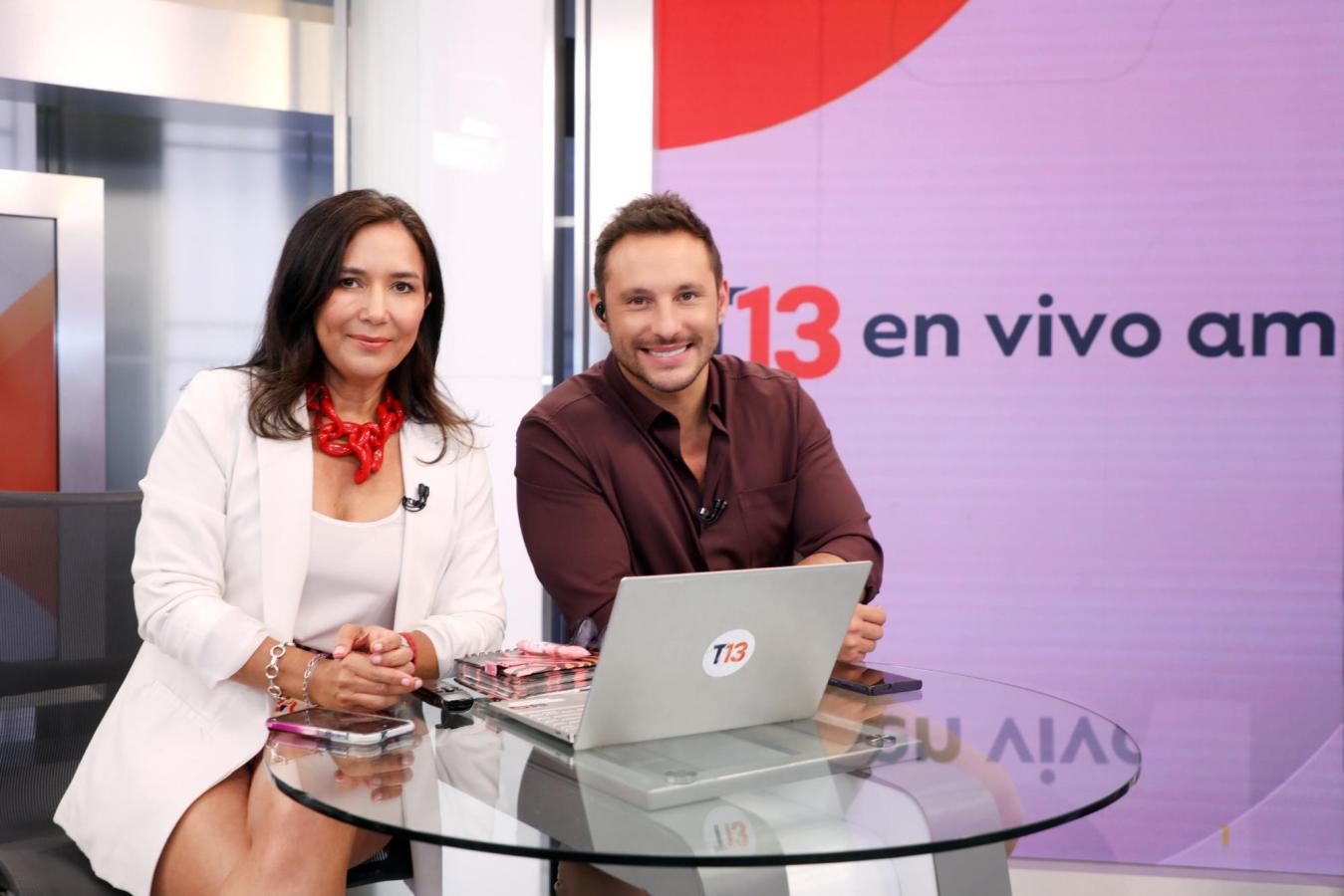 Cristina González y Francesco Gazzella en T13 en vivo