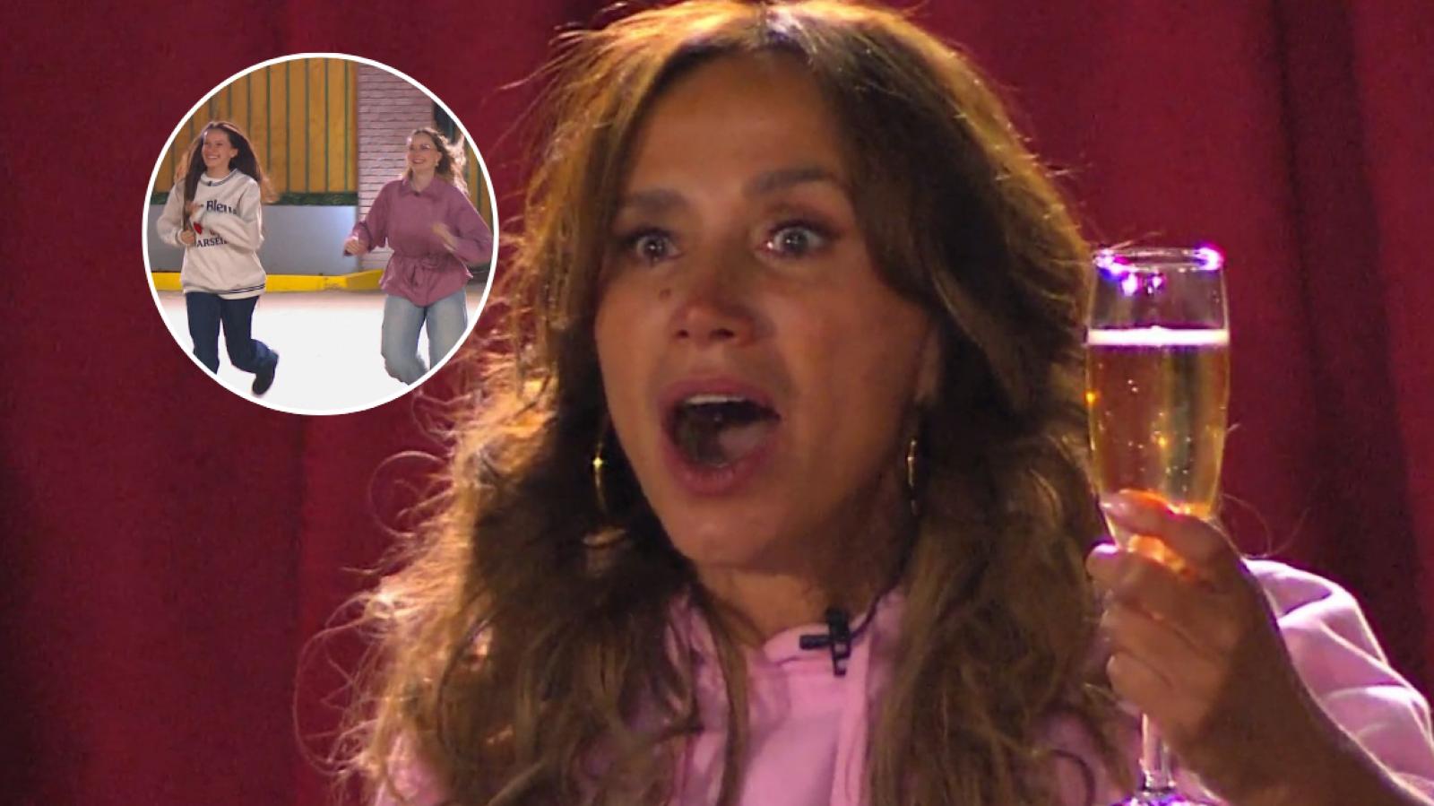 Alejandra Fosalba y sus hijas en "Vecinos al límite" / Canal 13