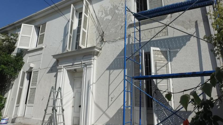 La etapa de construcción del "Tranqui Hostal"