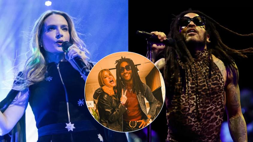 Así fue el encuentro de Nicole con Lenny Kravitz en Chile