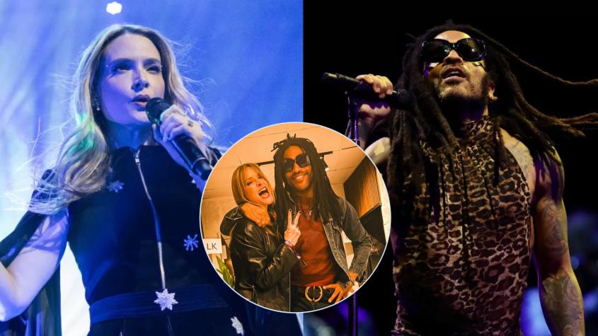 Así fue el encuentro de Nicole con Lenny Kravitz en Chile 