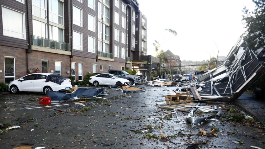 Tornado en Puerto Varas. Créditos: ATON