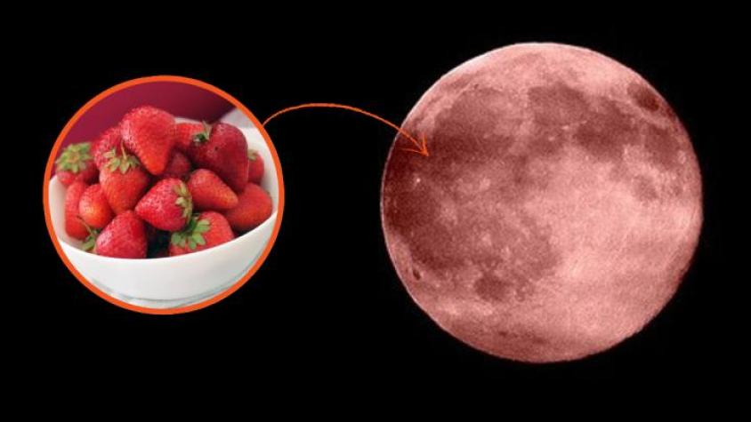 Luna de fresa. Créditos: Pexels
