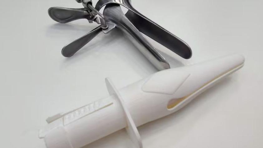 Nuevo diseño de espéculo vaginal. Créditos: Universidad Técnica de Delft