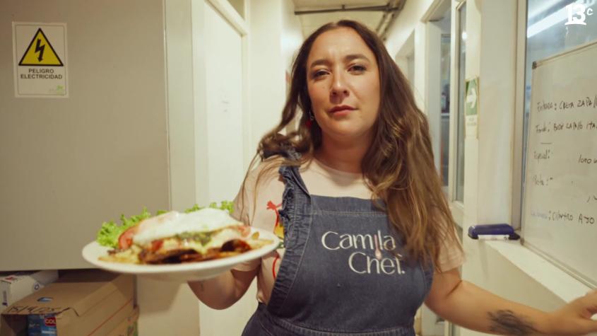 Cami Chef en cafetería Waddington. Créditos: Canal 13