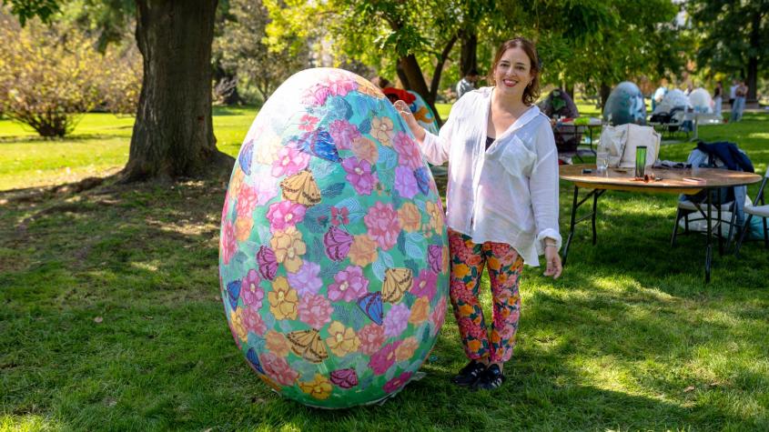 Huevo artista en Parque del Recuerdo. 