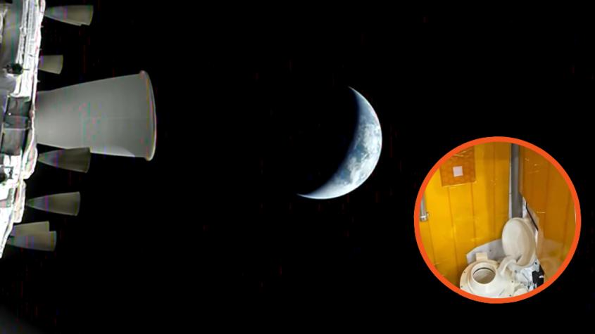 Misión Artemis II presentó problemas de comunicación y con el inodoro. Créditos: YouTube. 