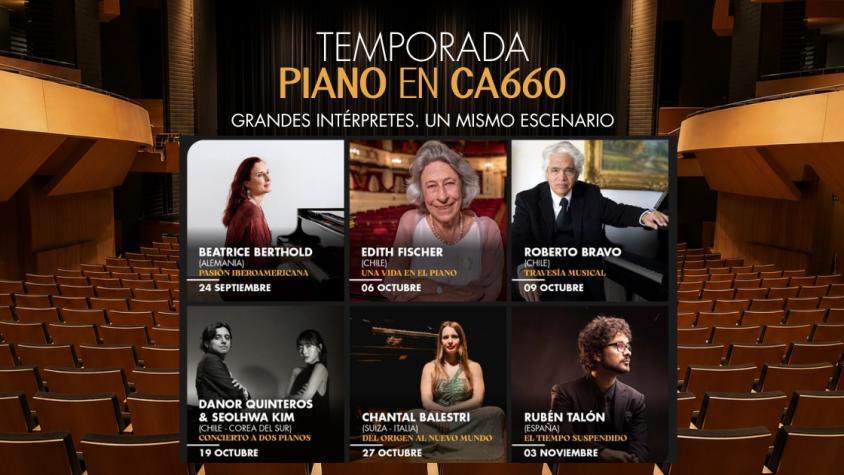 Fundación CorpArtes presenta nueva Temporada de Piano en CA660 con destacados exponentes nacionales e internacionales.