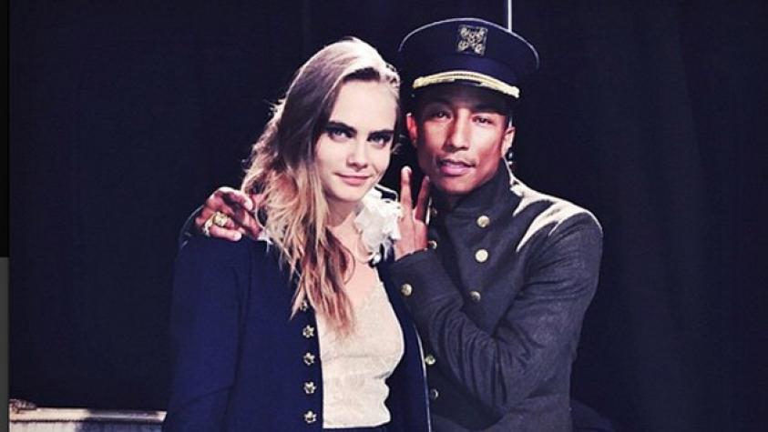 Cara Delevingne debutó como cantante junto a Pharrell