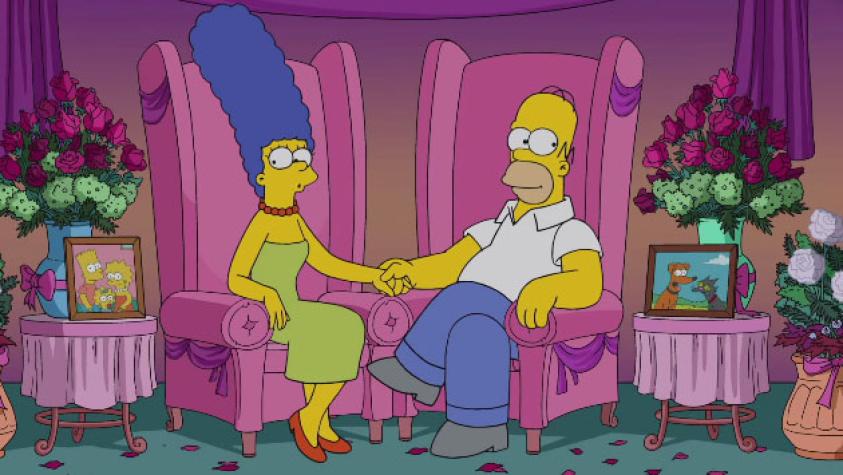 Homero y Marge responden juntos a los rumores de divorcio