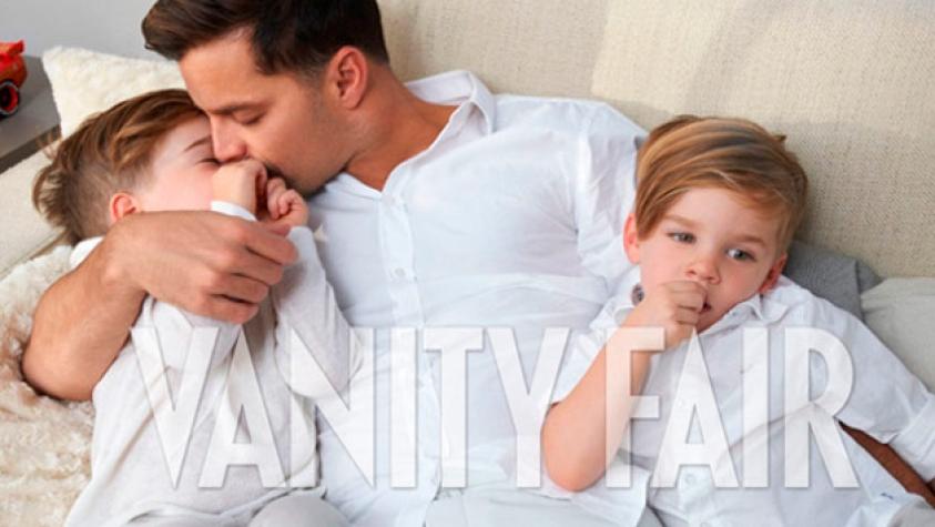 Ricky Martin posó por primera vez junto a su familia