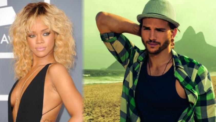 Rihanna se juntó a medianoche con Ashton Kutcher