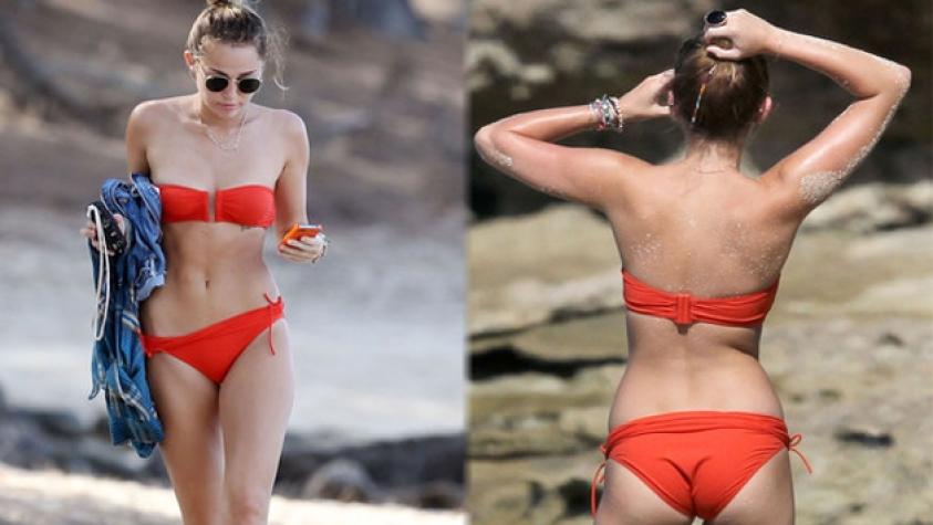 Ante las críticas por sobrepeso: Raquítica imagen de Miley Cyrus