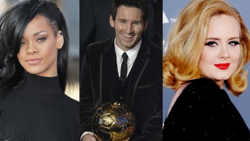 Rihanna, Adele y Messi algunos de los más influyentes del mundo