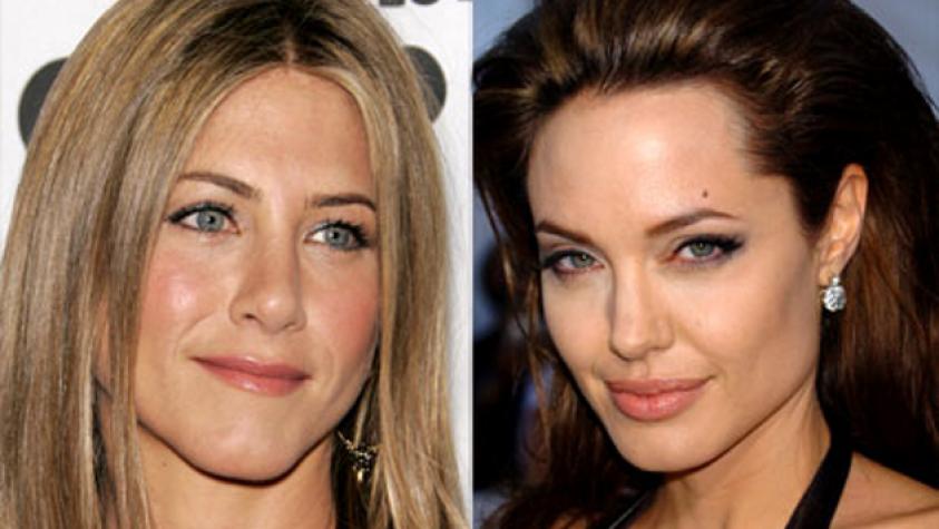 Jenifer Aniston felicitó a Angelina Jolie con flores