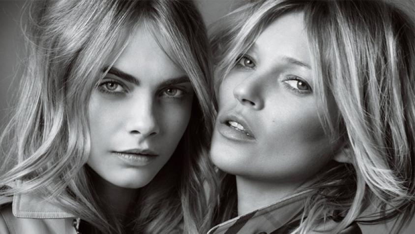 Cara Delevingne y Kate Moss se fotografían semi desnudas