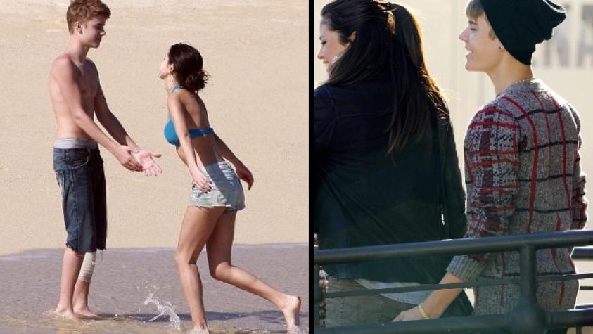 Justin Bieber con la mano donde no debe con Selena Gómez