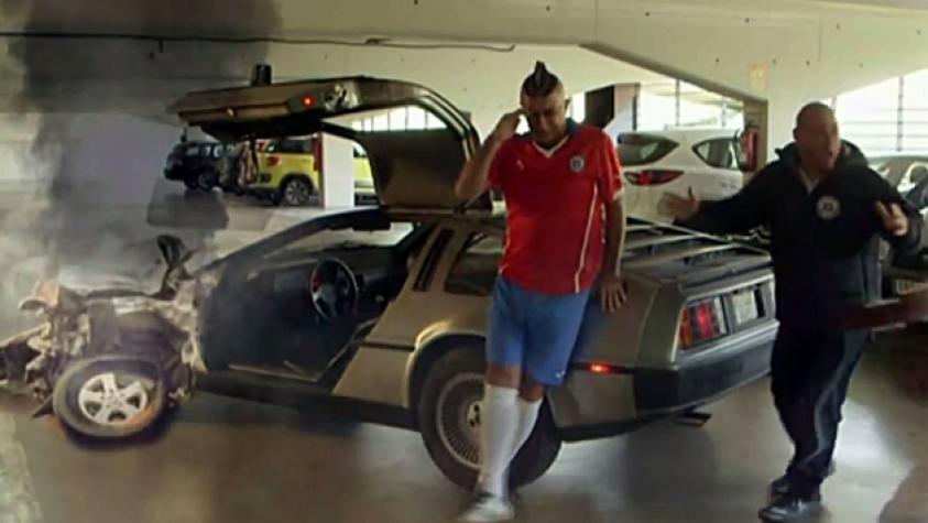Programa español realizó parodia del accidente de Arturo Vidal