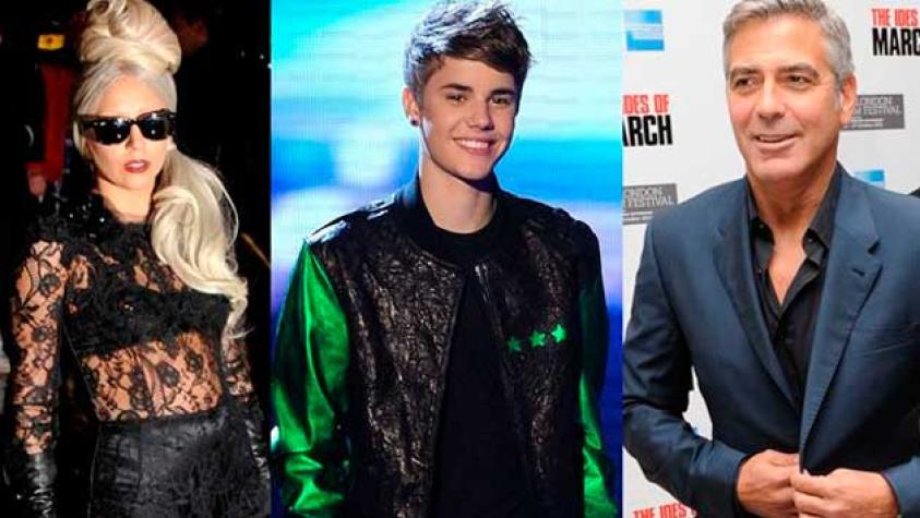 Lady Gaga, Justin Bieber y George Clooney son las estrellas más solidarias