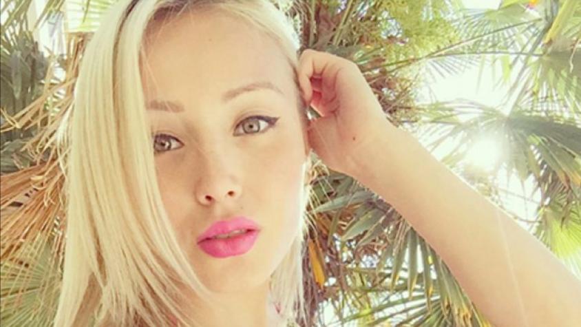 Daniella Chávez celebra un millón de seguidores tapada sólo con nutella