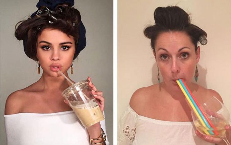 La comediante que recrea las fotografías de los famosos
