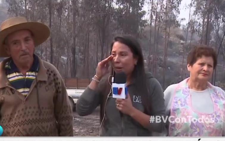 Periodista de “Bienvenidos” llora en cámara por muerte de animales tras incendios