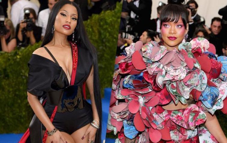 Nicki Minaj y Rihanna de las mechas por ser "la mejor vestida" de la Met Gala