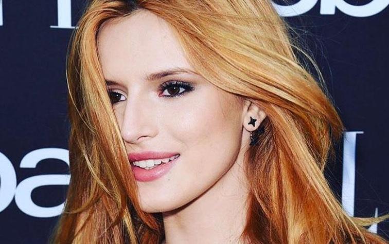 Bella Thorne sale de fiesta en topless