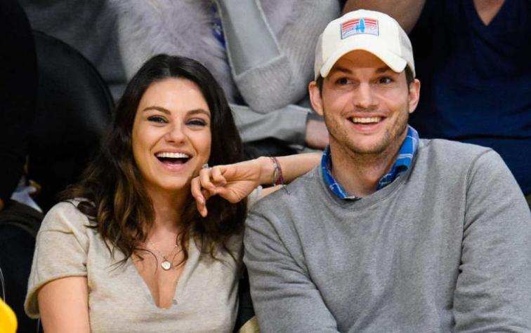 Ashton Kutcher y Mila Kunis callan rumores mostrando por primera vez a sus hijos en público