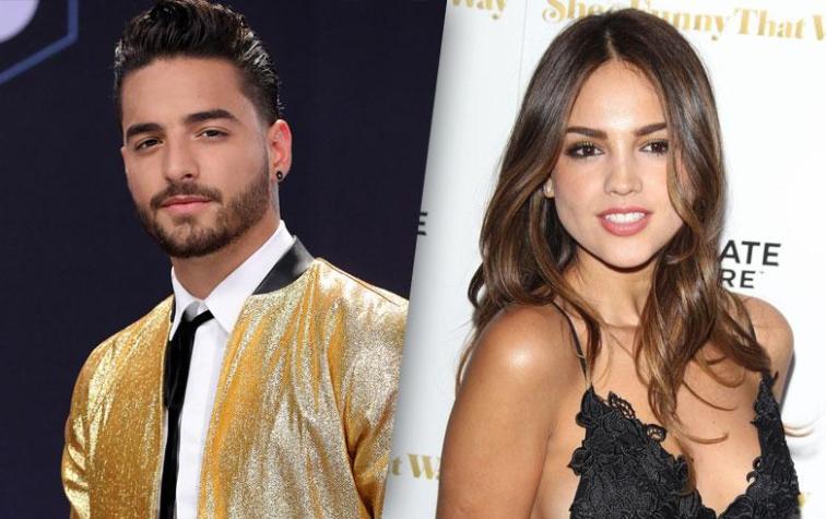 Captan a Maluma a los besos con Eiza González