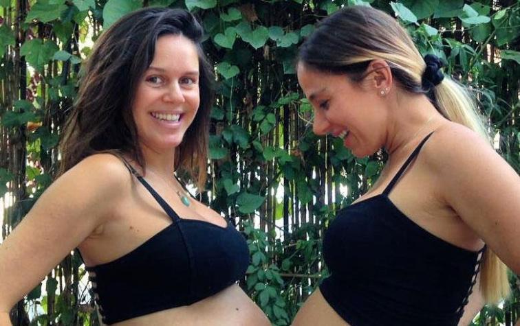 Mariana Derderián y Carolina Varleta chochean con sus guagüitas
