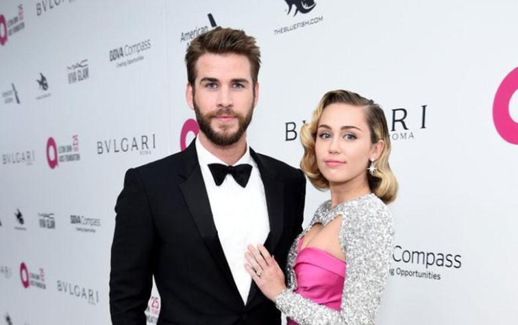 Miley Cyrus y Liam Hemsworth reaparecen en los premios Oscar