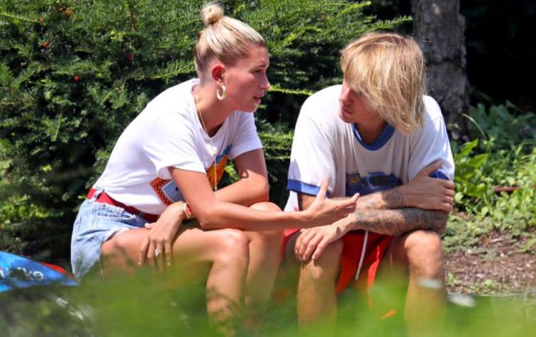 Justin Bieber y Hailey Baldwin son captados llorando durante un paseo en bicicleta