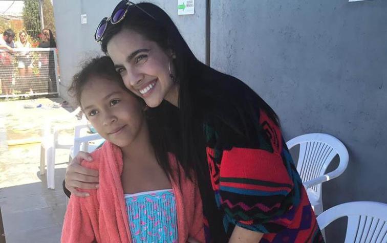 La emoción de María Gabriela de Faría al encontrase con una niña venezolana