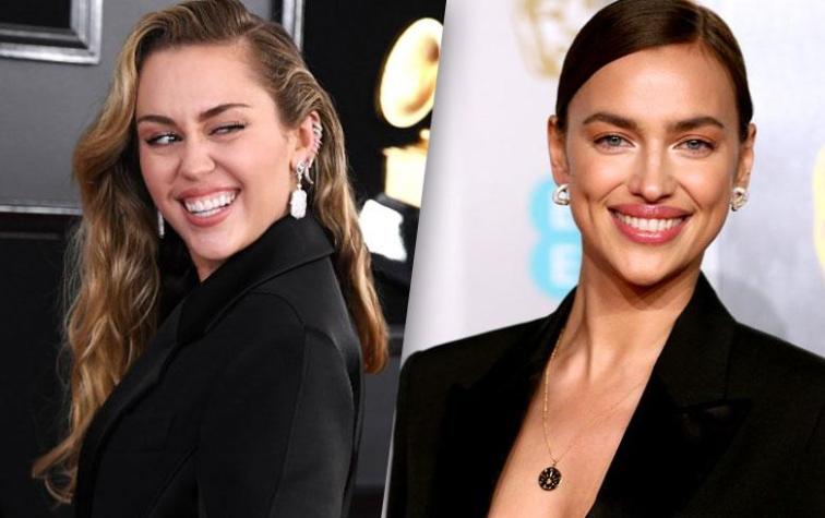 Miley Cyrus e Irina Shayk iguales en noche de premiaciones 