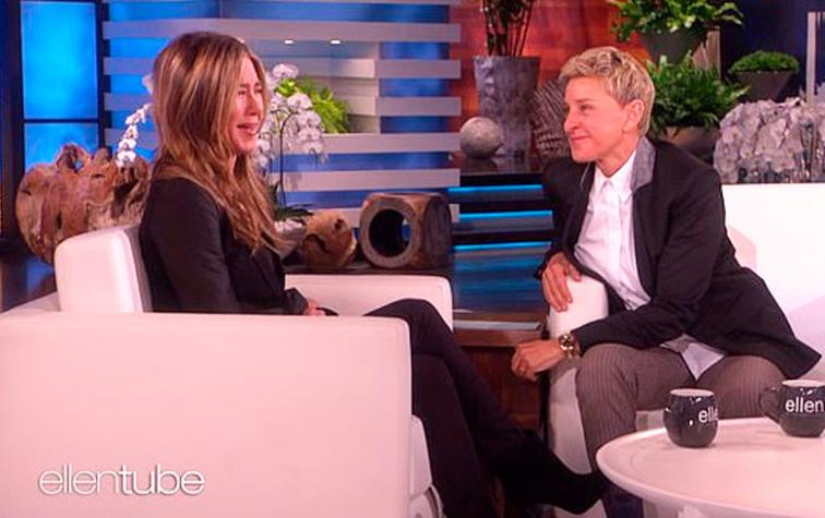 El comentado beso en la boca de Jennifer Aniston y Ellen DeGeneres