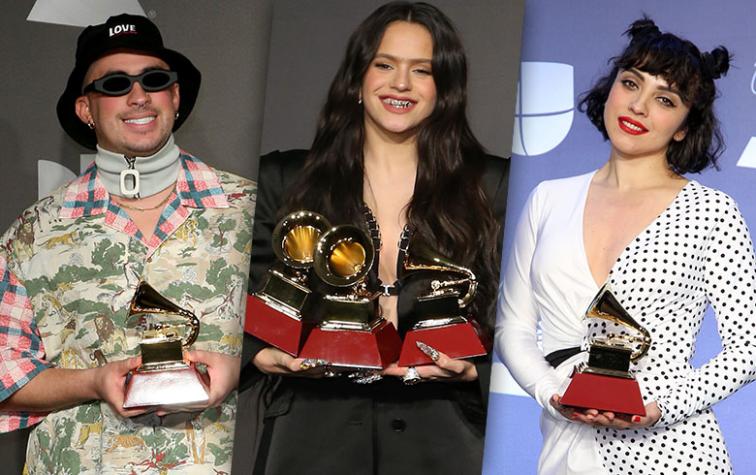 Rosalía reina en un Grammy Latino con reguetón y gestos de protesta por Chile