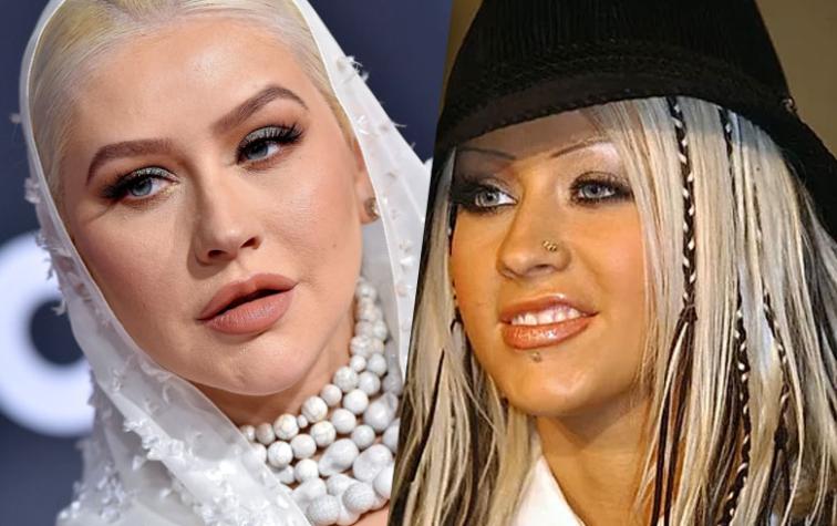 Christina Aguilera trae de regreso las cejas ultra delgadas