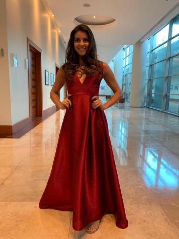 ¡De gala! Isabela Souza eligió elegante look para su primera noche en Viña 2020