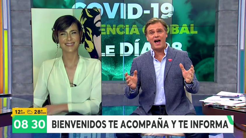 Tonka Tomicic animó "Bienvenidos" desde el living de su casa