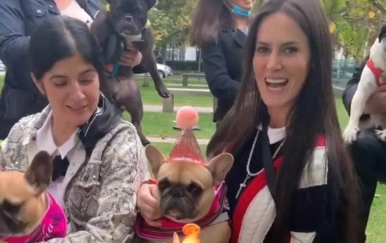 Adriana Barrientos celebró el cumpleaños de su perrita en plena cuarentena