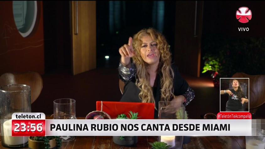La particular presentación de Paulina Rubio en la Teletón 2020