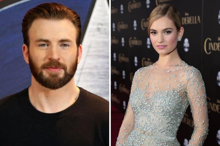 Captan a Chris Evan y Lily James muy cercanos: tendrían un romance