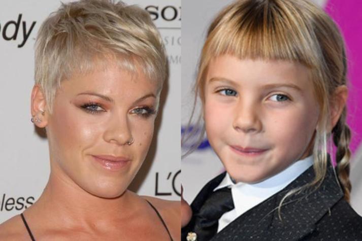 Hija de Pink sorprende cortándose el pelo igual que su mamá